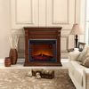 Duluth Forge Full Size Electric Fireplace - Remote Control Auburn Cherry Finis EL1350-2-AC